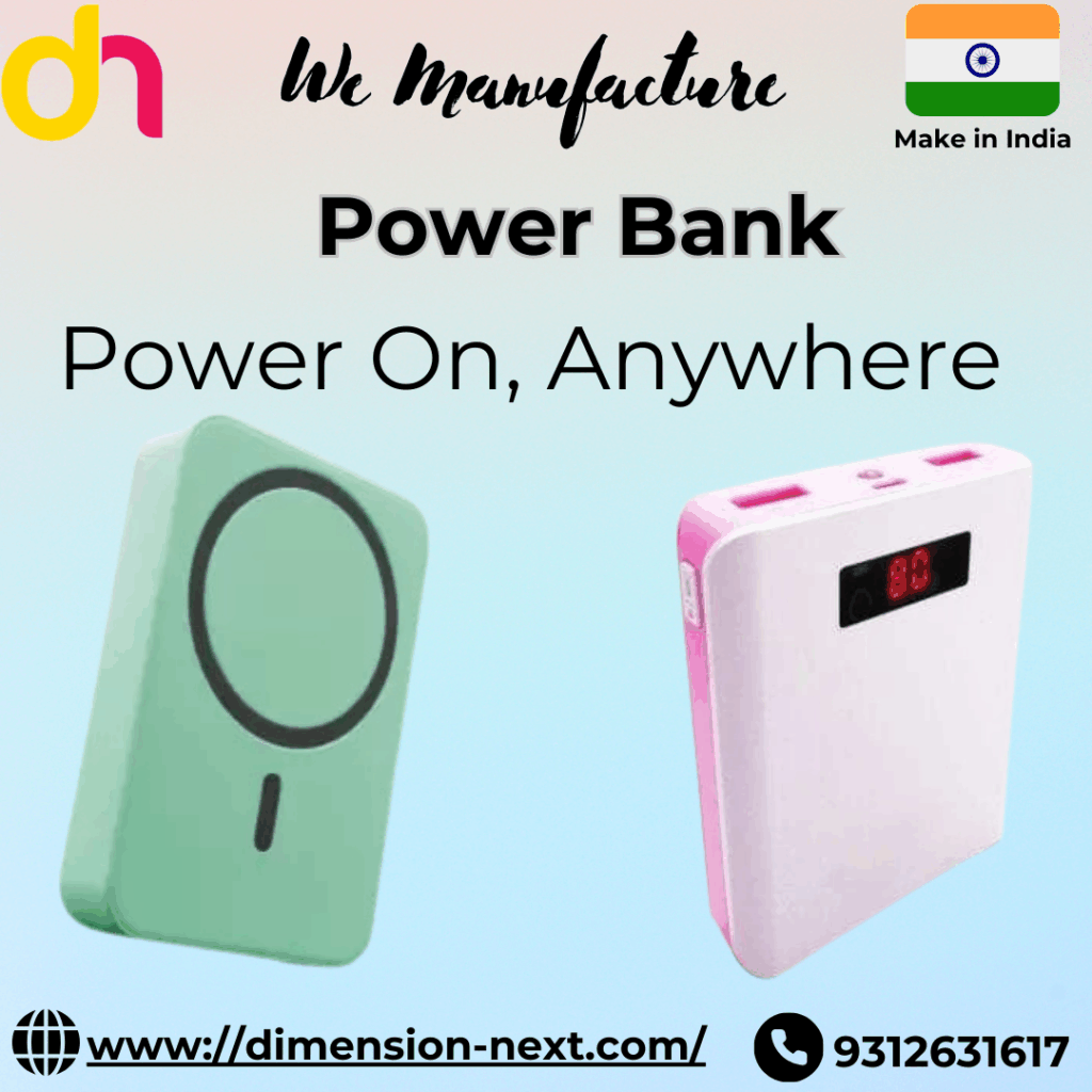 Portable power bank charging a smartphone.